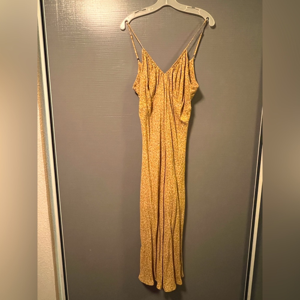 Wild Fable (Target 🎯Brand) Tie-Back Midi Yellow & Blue Floral Dress